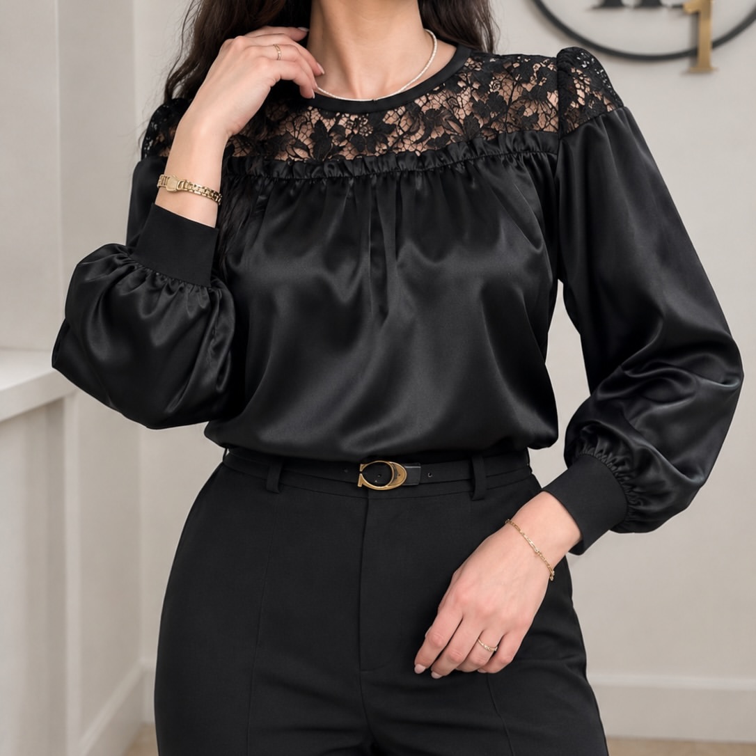 شومیز گیپوری ساتن _حلما